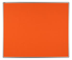 Textilní nástěnka ekoTAB v hliníkovém rámu, 1200 x 900 mm, oranžová
