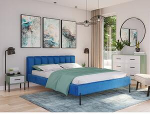 Čalouněná postel MILAN rozměr 140x200 cm Modrá