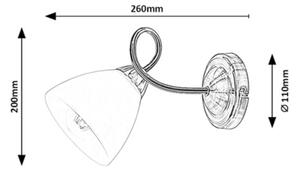 Rabalux 71480 - Nástěnná lampa PALOMINA 1xE27/60W/230V