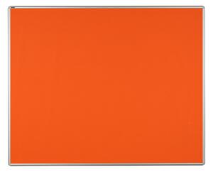 Textilní nástěnka ekoTAB v hliníkovém rámu, 1500 x 1200 mm, oranžová