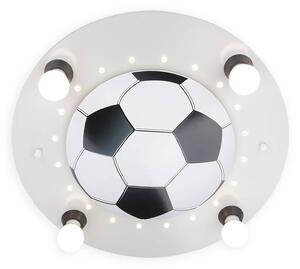 Stropní světlo Fotbal, 4 zdroje, stříbro-bílá