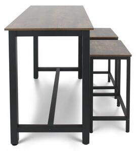 78630 Miadomodo Barový stůl v retro stylu + 2 stoličky