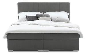 Čalouněná postel GRENLAND s pružinovou matrací 160x200 cm Tmavě šedá