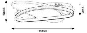 Rabalux 71469 - LED Stm stropní sv BRANTIEL 57W/230V 3000-6000K 45x30,5 cm+DO