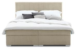 Čalouněná postel GRENLAND s pružinovou matrací 160x200 cm Krémová
