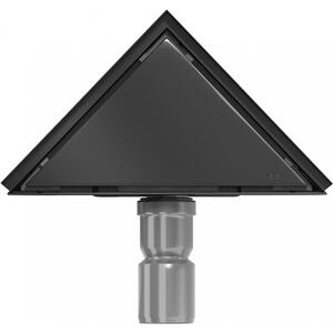 Mexen Flat trojúhelníková podlahová vpusť 20 x 20 cm, Černá