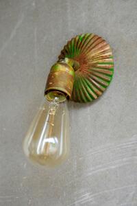 Nástěnná lampička paprsky Rusty Green Vintage s kroužkem