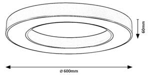 Rabalux 71363-LED Stm stropní sv CIRANO LED/45W/230V 3000-6500K pr.60cm zlatá+DO