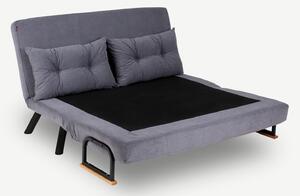 Designová rozkládací sedačka Hilarius 133 cm šedá