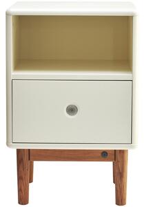 Krémově bílý lakovaný noční stolek Tom Tailor Color 40 x 33,5 cm