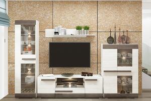 Obývací stěna do obývacího pokoje Blanco - Borovice sNezna / new grey - 4 elementy