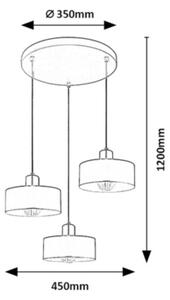 Rabalux 72143 - Lustr na lanku TISANDRA 3xE27/25W/230V