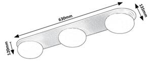 Rabalux 71460 - Stropní svítidlo GLOWBELLS 3xG9/25W/230V 63x13,5 cm