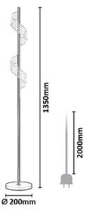 Rabalux 74415 - LED Stmívatelná dotyková stojací lampa ZOFRAEL 12W/230V 3000K