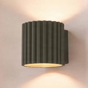 SOLLUX LIGHTING Nástěnné světlo Aura, olivově zelené, Ø 10 cm, G9, směřující, stmívatelný, Zelená, Chodba, Hliník, Moderní