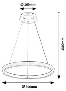 Rabalux 72402 - LED Stmívatelný lustr na lanku NEVIRA LED/70W/230V 3000-6500K+DO