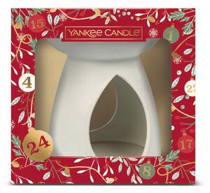 Yankee Candle - vánoční dárková sada 2021, aromalampa + 3x vonný vosk
