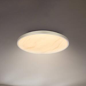 Briloner LED stropní svítidlo Competo, Ø 38 cm, matný nikl, stmívatelný, Krémová / jantar, Pracovna / kancelář, Plast, Moderní