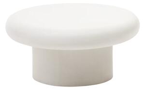 Bílý cementový zahradní stolek Kave Home Addaia 90 cm