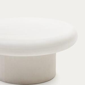 Bílý cementový zahradní stolek Kave Home Addaia 66 cm
