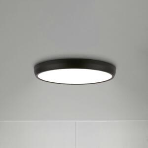 Briloner LED stropní svítidlo Navaro, černá/bílá, Ø 38 cm, 4 000 K, Černá, Chodba, kov, Moderní