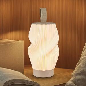 Briloner LED stolní lampa na akumulátor Brilo unplugged Tubi, béžová/bílá, IP44, stmívatelný, Krémová / jantar, Ložnice, Plast, Moderní