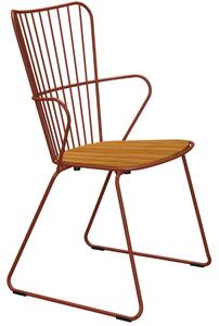 OnaDnes -20% Červená kovová zahradní židle HOUE Paon