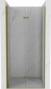 Mexen Lima skládací sprchové dveře 70 cm, Průhledné, Zlatá