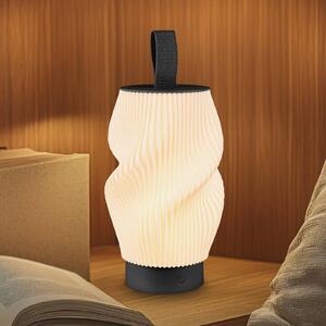 Briloner LED stolní lampa na akumulátor Brilo unplugged Tubi, černá/bílá, IP44, stmívatelný, Černá, Ložnice, Plast, Moderní