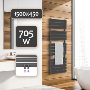 AQUAMARIN Vertikální koupelnový radiátor, 1500 x 450 mm