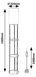 Rabalux 74106 - Stojací lampa BRONN 1xE27/40W/230V černá