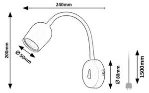 Rabalux 73113 - Nástěnné bodové svítidlo LIANET 1xGU10/15W/230V černá