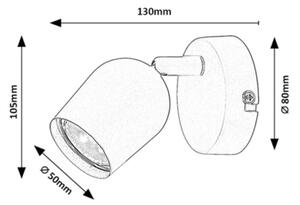 Rabalux 73101 - Nástěnné bodové svítidlo LIANET 1xGU10/15W/230V černá