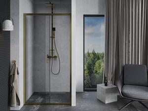Mexen Apia rozsouvací sprchové dveře 90 cm, Průhledné, Zlatá