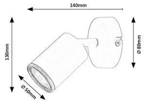 Rabalux 73107 - Nástěnné bodové svítidlo NOLIE 1xGU10/15W/230V černá