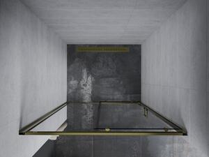 Mexen Apia rozsouvací sprchové dveře 90 cm, Průhledné, Zlatá