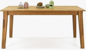 Dřevěný jídelní stůl Mirek dub a židle Arosa šedé barvy