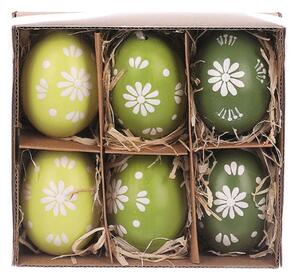 Autronic Kraslice z pravých vajíček, zelená 6 ks v krabičce