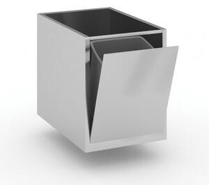 Nerezový výklopný koš pod stůl, 440 x 670 x 550 mm