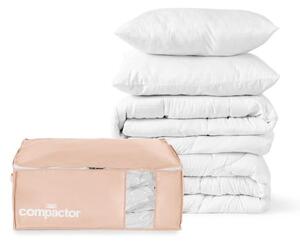 Vakuové plastové úložné boxy na oblečení v sadě 3 ks 65x45x27 cm Pink Edition – Compactor