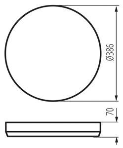 Kanlux 46281-LED Stm. svít. LIXAN 47W/230V 3000-6500K pr.38,6 cm bílá/černá + DO