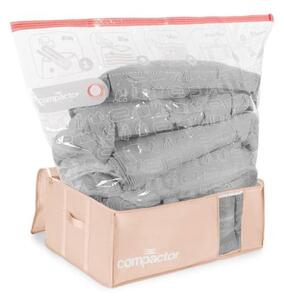 Vakuové plastové úložné boxy na oblečení v sadě 3 ks 65x45x27 cm Pink Edition – Compactor