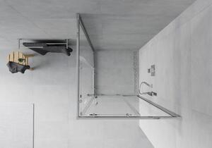 Mexen Rio čtvercový sprchový kout 80 x 80 cm, Průhledné, Chromovaná