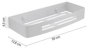 Gedy - Nástěnná police do sprchy SMART 30x12,8 cm bílá