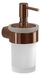 Gedy - Nástěnný dávkovač mýdla PIRENEI 140 ml mléčné sklo/bronzová