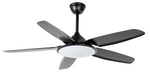 Stropní ventilátor Divian s LED osvětlením, černý, DC, tichý, CCT – Lucande Lucande, Divian, Černá, Obývací pokoj, Kov, Moderní