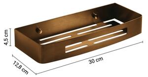 Gedy - Nástěnná police do sprchy SMART 30x12,8 cm bronzová