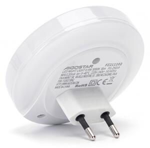 Aigostar - LED Noční svítidlo do zásuvky s USB LED/0,4W/230V