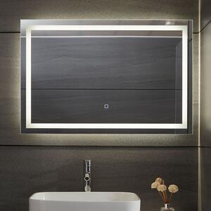 80777 Aquamarin Koupelnové zrcadlo s LED osvětlením, 90 x 60 cm