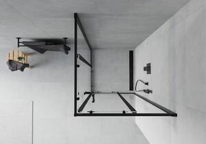 Mexen Rio čtvercový sprchový kout 80 x 80 cm, Průhledné, Černá